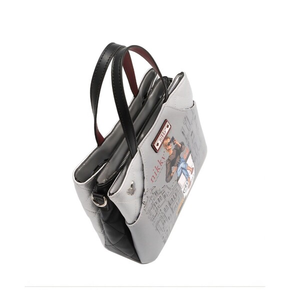 NIKKY by Nicole Lee Urban Coffee Dream Satchel Unique Black Grey - Picture 4 of 8